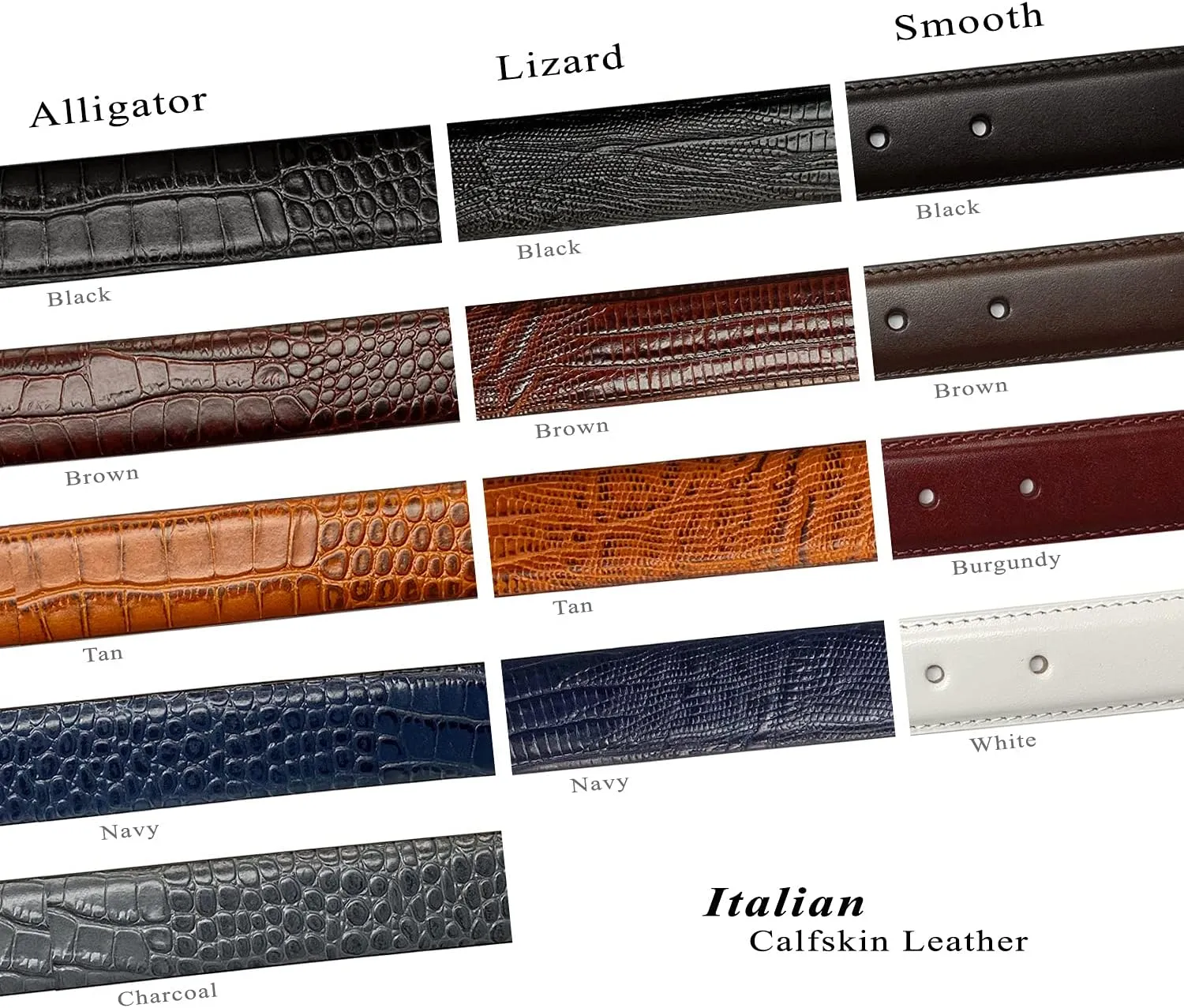 AE354 / A274 Genuine Full-Grain Cowhide Leather Dress Belt Gold Buckle 1-3/8''(35mm) Wide, 1"(25mm) Wide