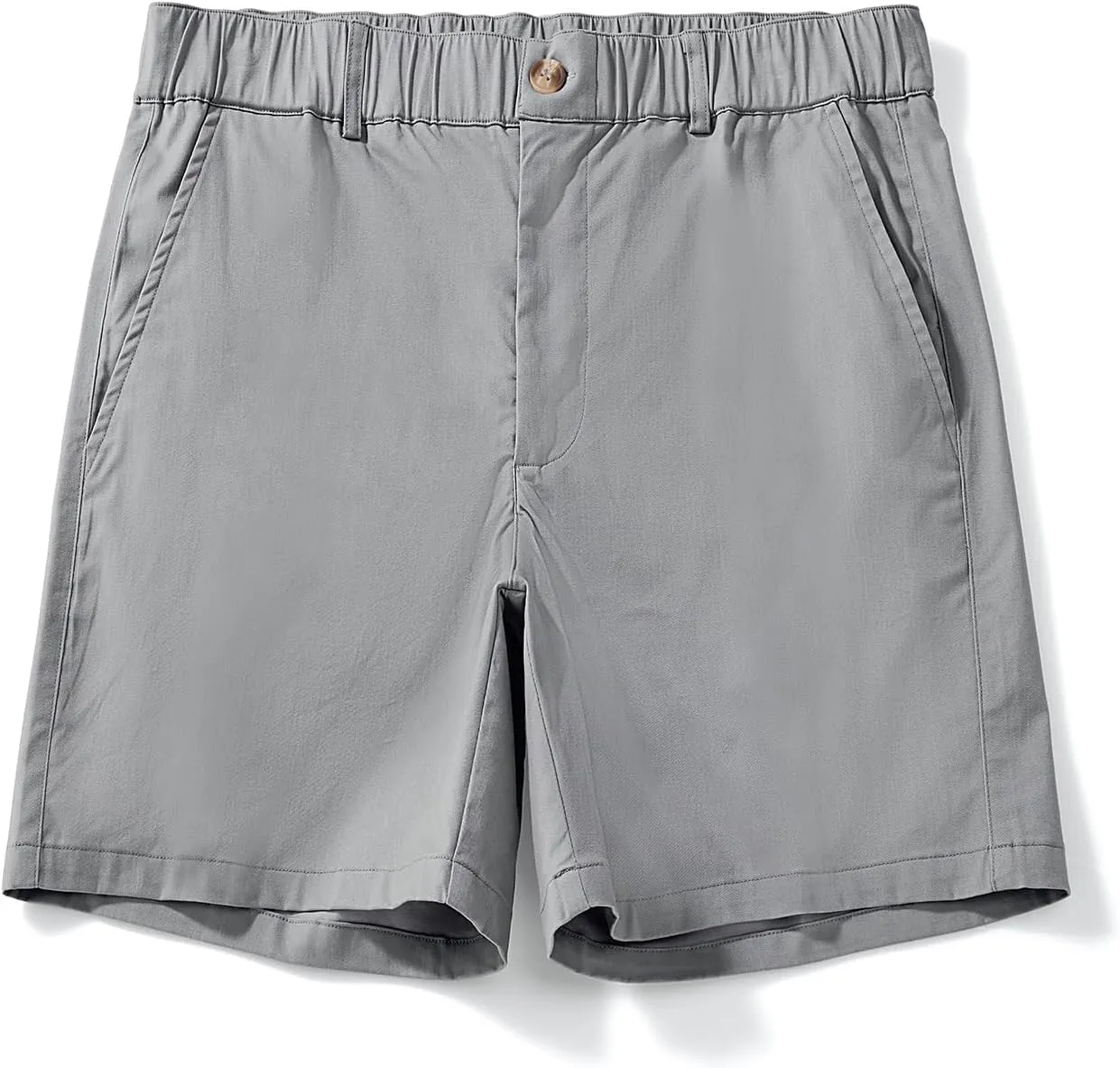 AIMPACT Mens Casual Cotton Shorts Slim Fit Elastic Waist Cargo Shorts 5.5 Inch Inseam with Pockets