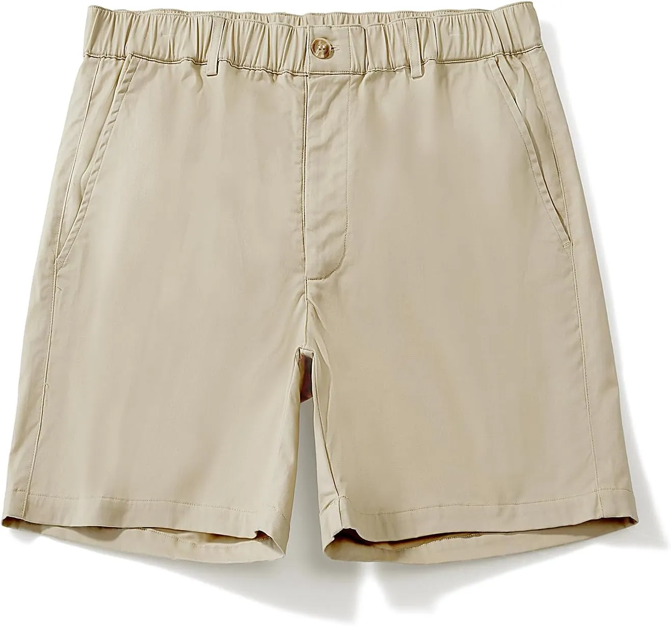 AIMPACT Mens Casual Cotton Shorts Slim Fit Elastic Waist Cargo Shorts 5.5 Inch Inseam with Pockets