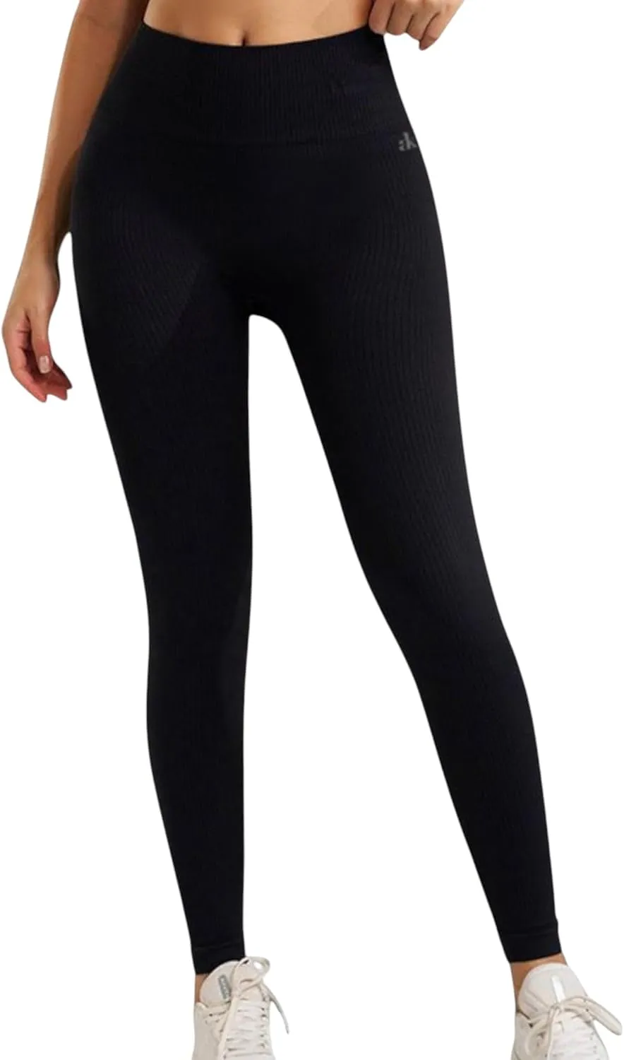 Anna-Kaci Women's High Waist Ribbed Seamless Leggings with Stretch Compression Fit
