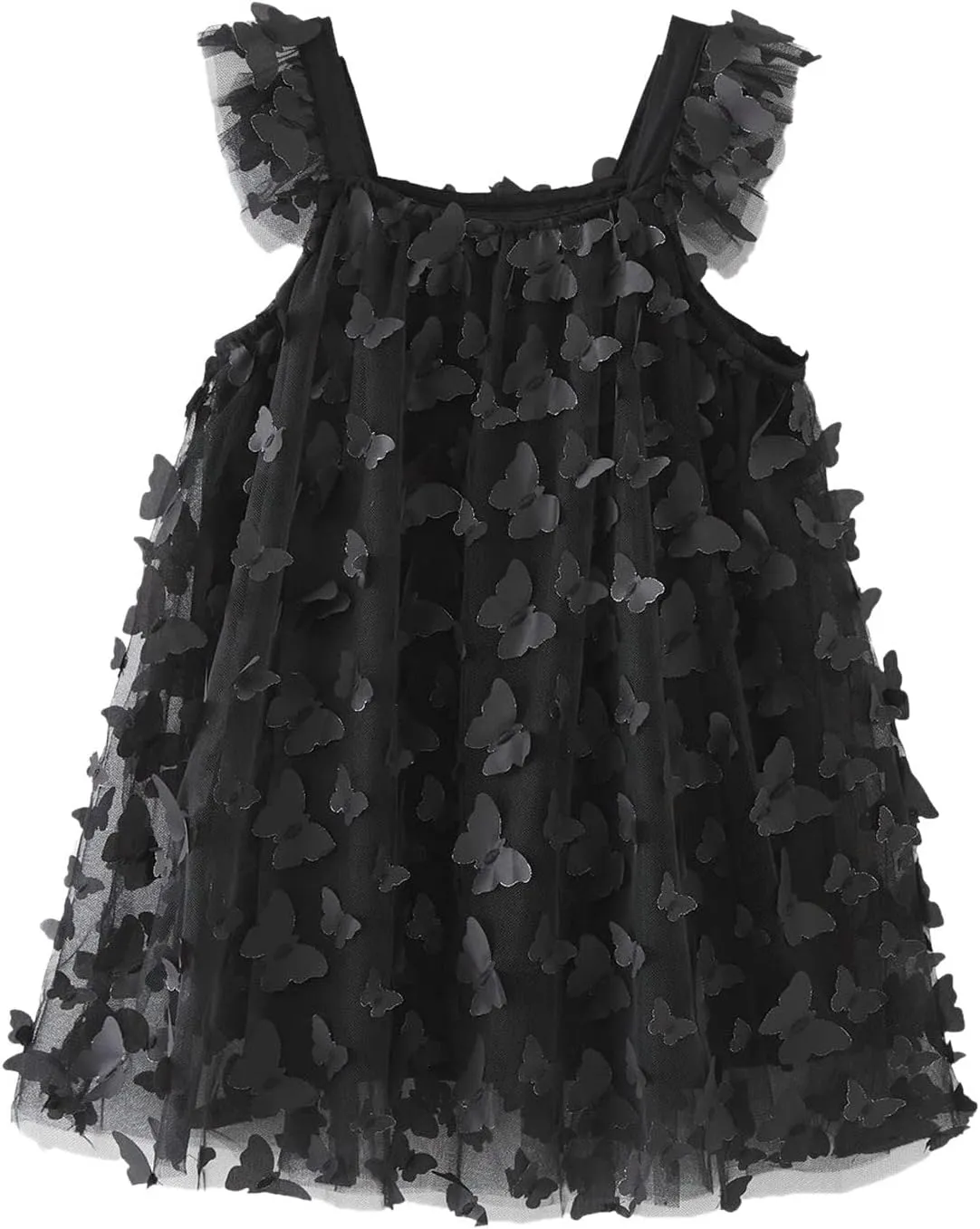 Baby Girls' Playwear Dresses Summer Dress for Girls Toddler Sleeveless 3D Butterfly Tulle Princess Dance