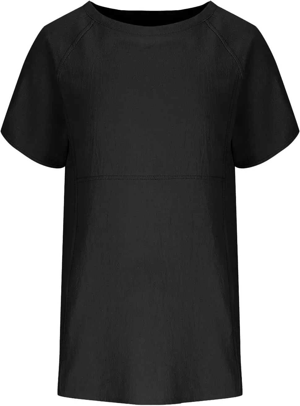 Babydoll Tops for Women 2024 Summer Short Sleeve Crewneck Oversized T Shirts Casual Loose Fit Flare Tunics