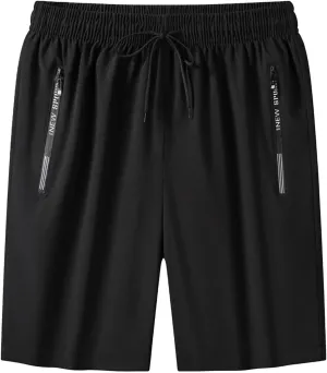 Beach Shorts for Men Casual Baggy Elastic Waist Quick Dry Summer Shorts Lightweight Relaxed Fit Running Athletic Pants