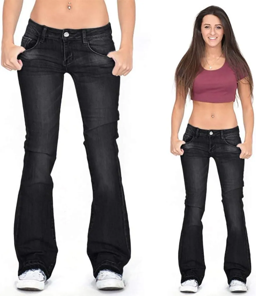 Bell Bottom Jeans for Women High Waisted Flare Jeans with Classic Wide Leg Denim Pants