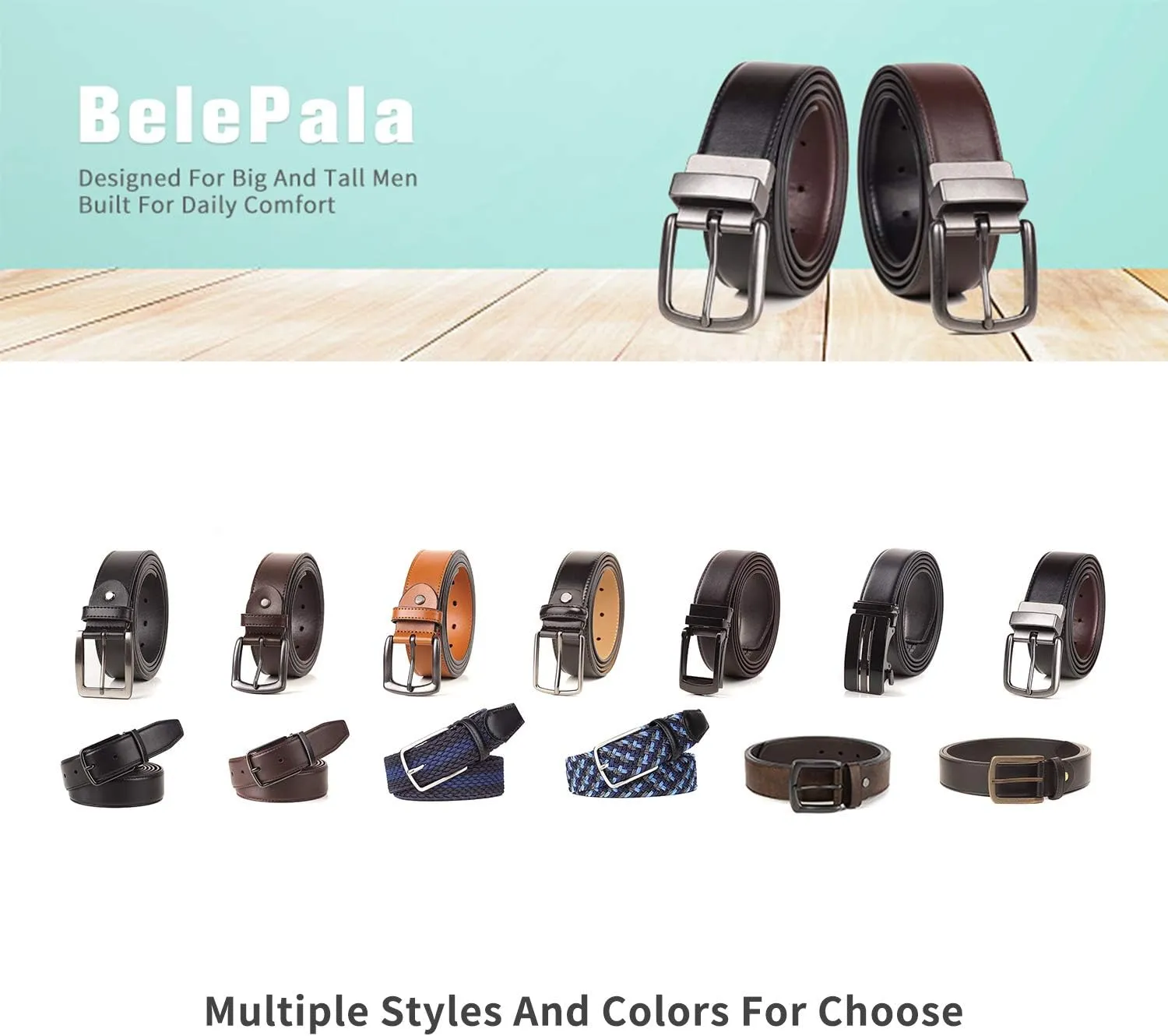 Big and Tall Belts for Men 36"-124"