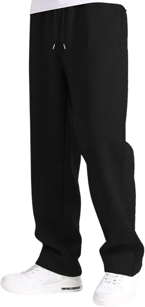 Black Cargo Pants Men Mens Oversized Cargo Pants Casual Drawstring Joggers Work Solid Color Sweatpants with Multi Pocket