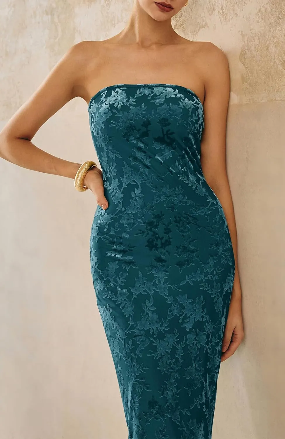BTFBM Women Spring Dresses 2025 Elegant Wedding Guest Dresses Bodycon Tube Maxi Dress Split Floral Cocktail Dress