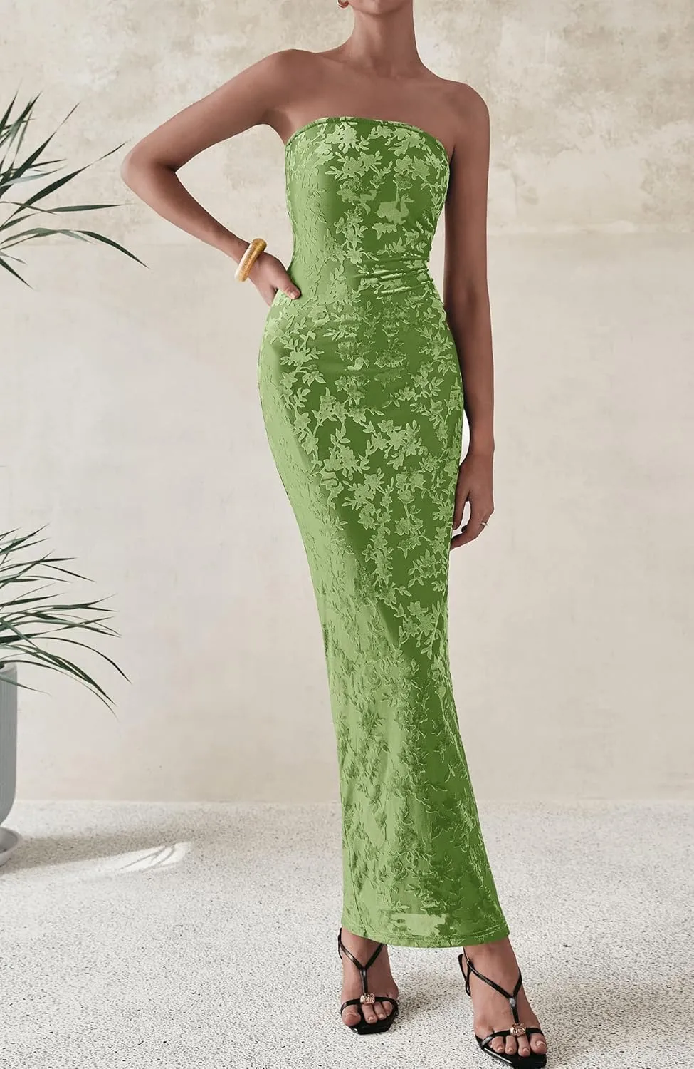 BTFBM Women Spring Dresses 2025 Elegant Wedding Guest Dresses Bodycon Tube Maxi Dress Split Floral Cocktail Dress