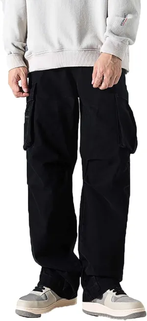 Cargo Pants for Men Baggy Men's Workout Athletic Sweatpants Gym with Pockets Stretch Jogger Pants Mens Cargo Sweatpants