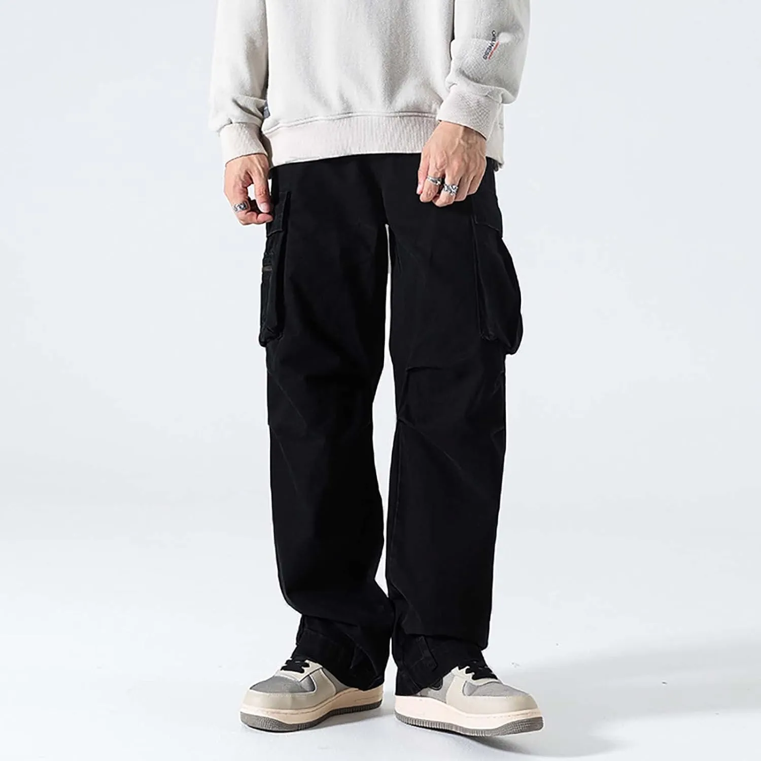 Cargo Pants for Men Baggy Men's Workout Athletic Sweatpants Gym with Pockets Stretch Jogger Pants Mens Cargo Sweatpants