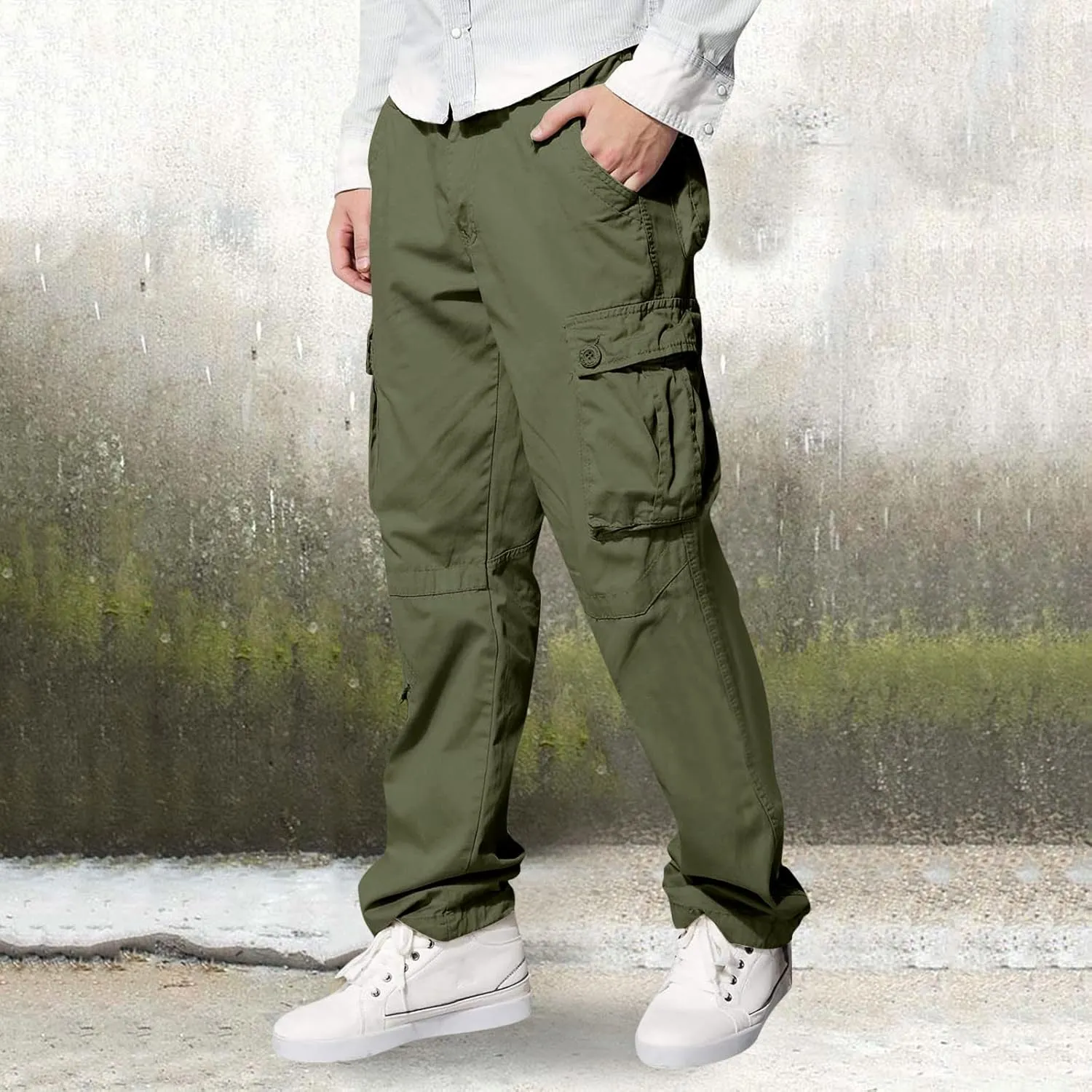 Cargo Sweatpants for Men Mens Lounge Pants Pants Work Pants Loose Fit Lightweight Workwear Casual Cargo Pull On Pants