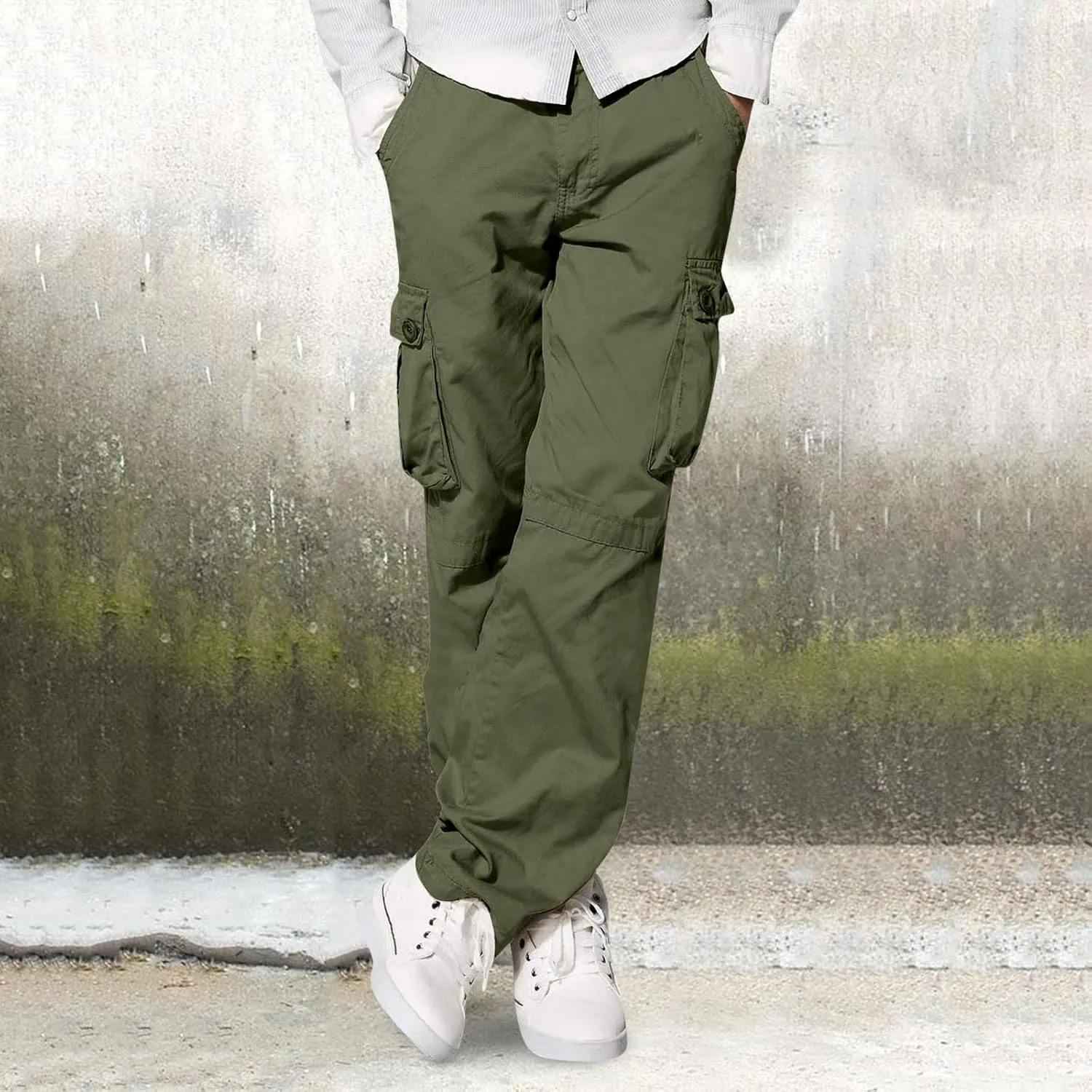 Cargo Sweatpants for Men Mens Lounge Pants Pants Work Pants Loose Fit Lightweight Workwear Casual Cargo Pull On Pants