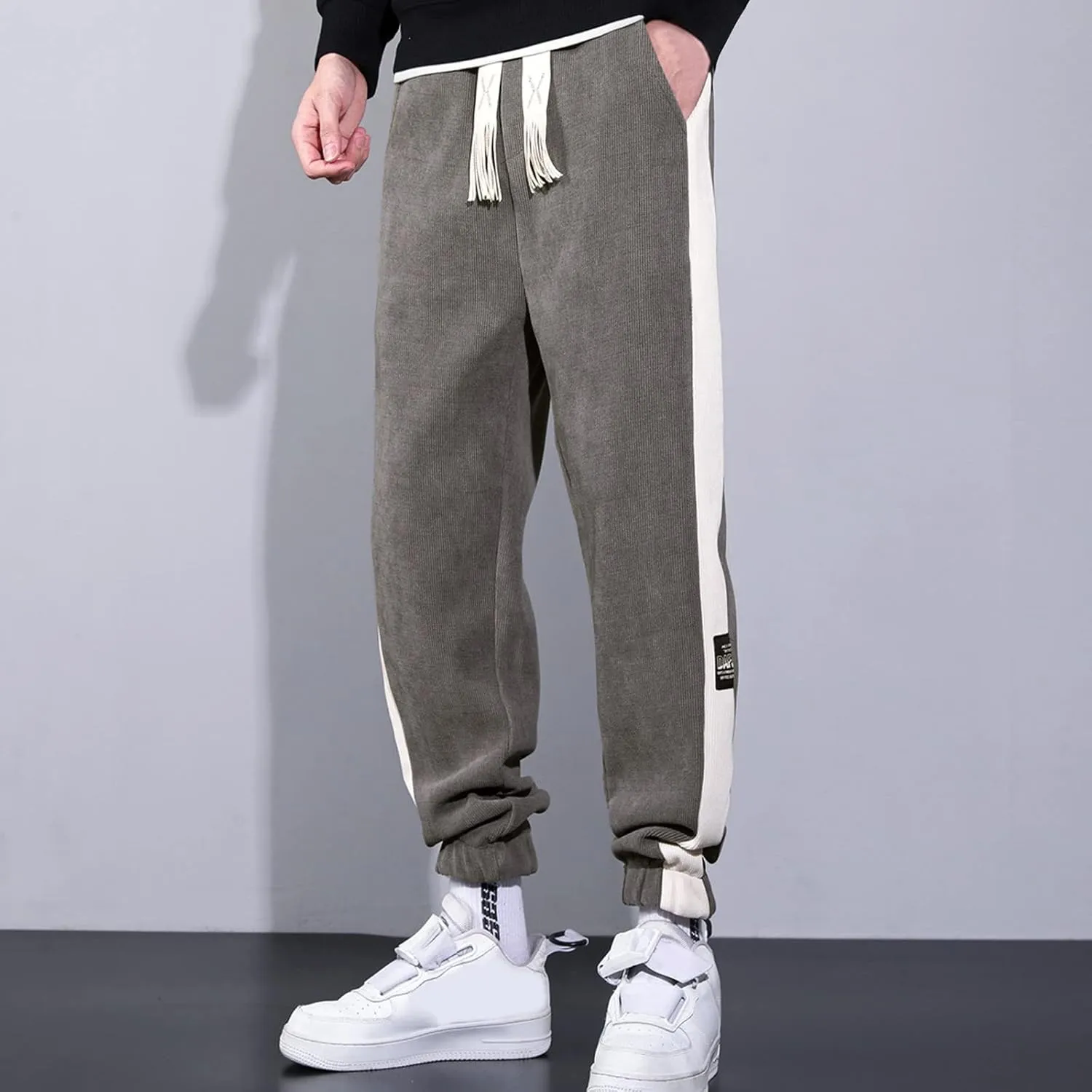 Cargo Trousers for Men Jogger Sweatpants for Men Men's Fleece Lounge Pants Mens Fleece Active Athletic Workout Jogger