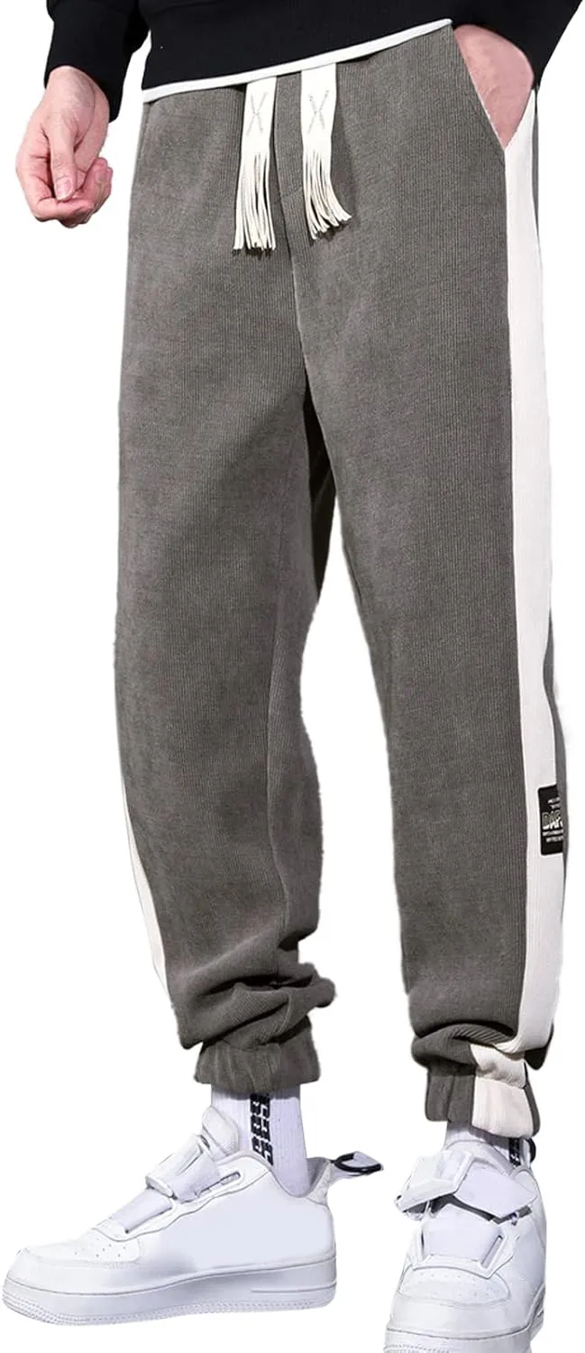 Cargo Trousers for Men Jogger Sweatpants for Men Men's Fleece Lounge Pants Mens Fleece Active Athletic Workout Jogger