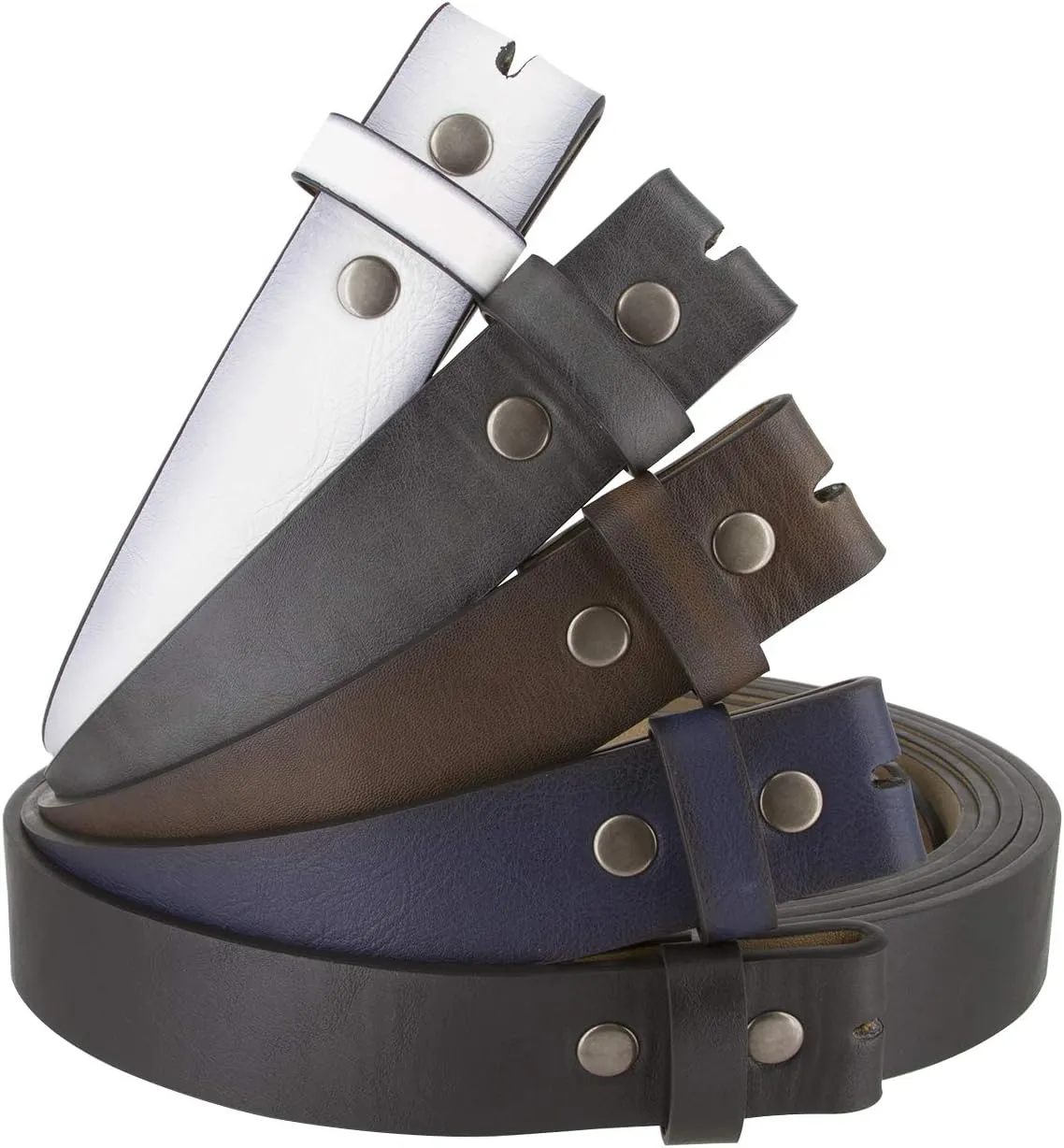 Casual Vegan Replacement Leather Belt Strap 1 1/2" Wide