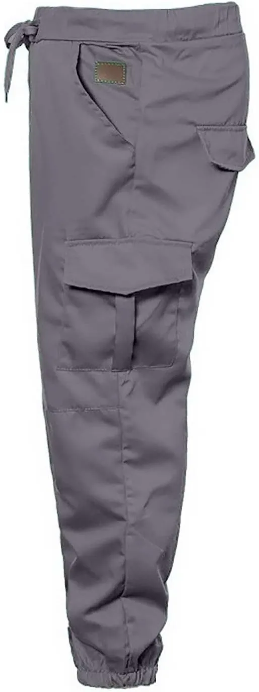 CRNTCEM Mens Skinny Fit Cargo Pants Twill Casual Athletic Joggers Drawstring Combat Tactical Track Pants Stretch Workout Pant
