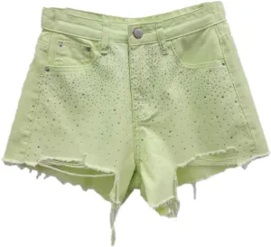 Diamond Hole Denim Shorts for Women's Summer High Waisted Jean Booty Shorts