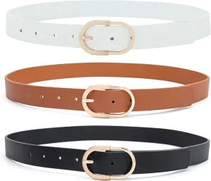 Earnda Womens Belts for Jeans Faux Leather Strap