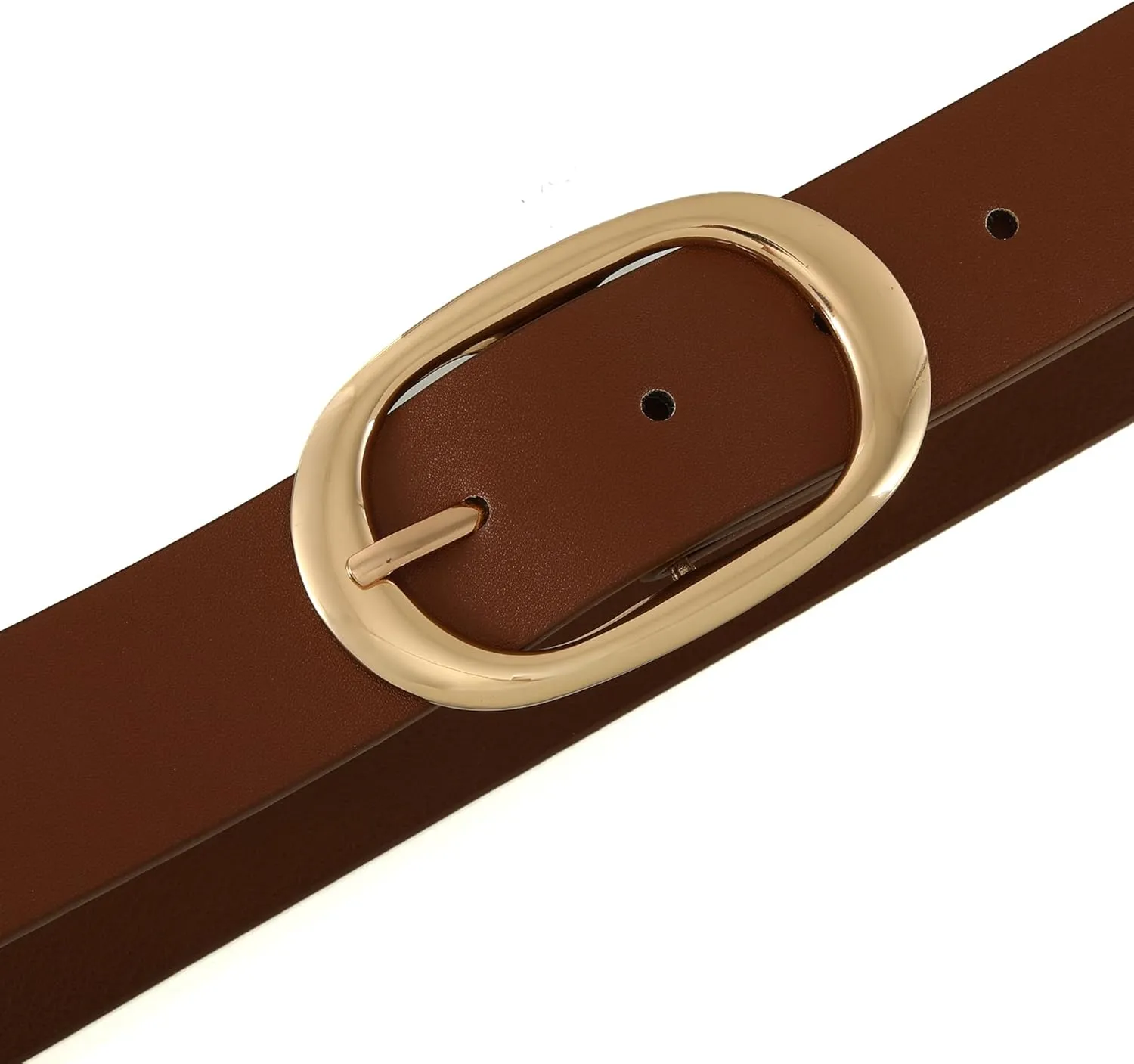 Fashion Women's Faux Leather Belts Ladies Waist Belt with Pin Buckle for Jeans Pants 1.26" Width