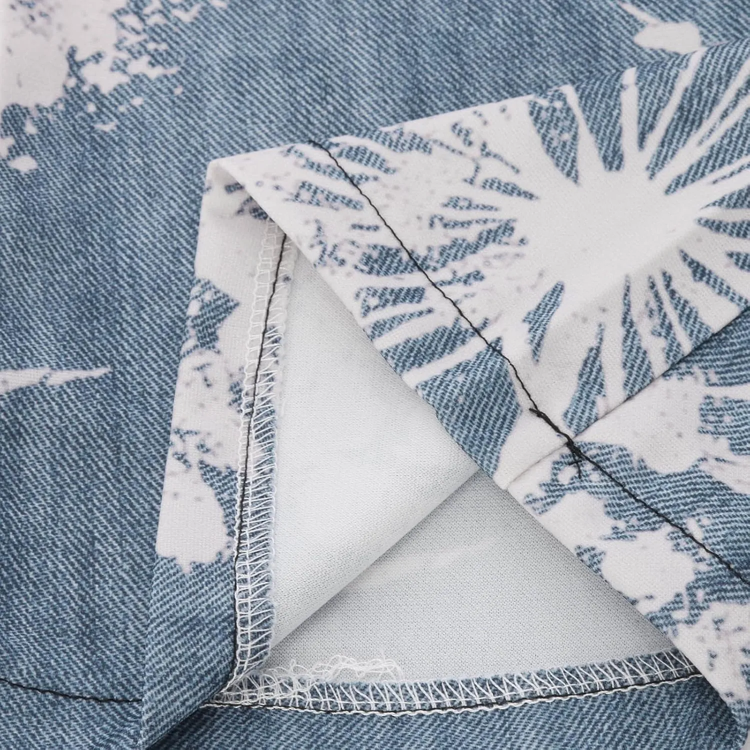 Flare Jeans for Women Fashion Print Bell Bottom Jeans Loose High Waisted Wide Leg Denim Jeans with Pockets