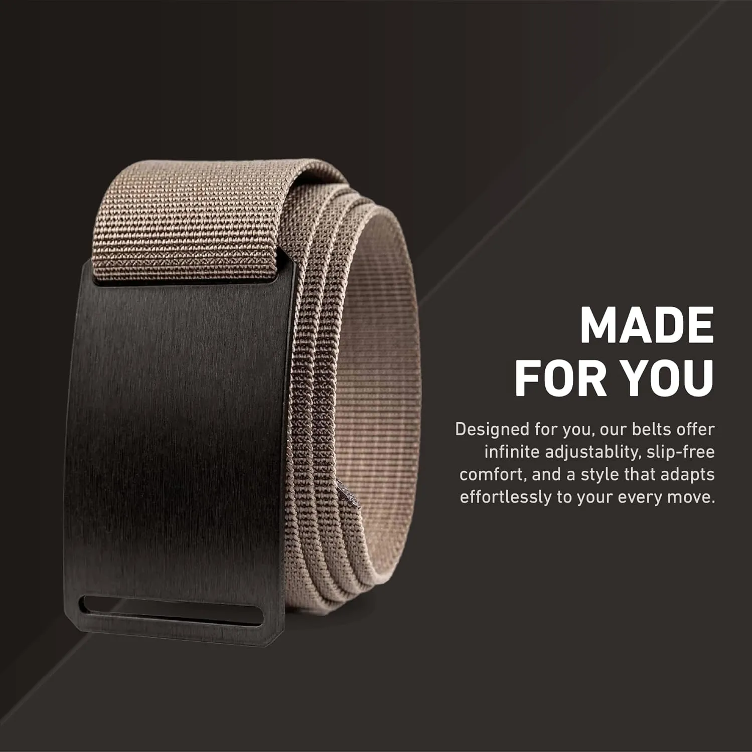 GRIP6 Ninja Belt: Durable Belts for Men & Women, Versatile Nylon Tactical Belt for Work, Golf, Casual & Outdoor Use