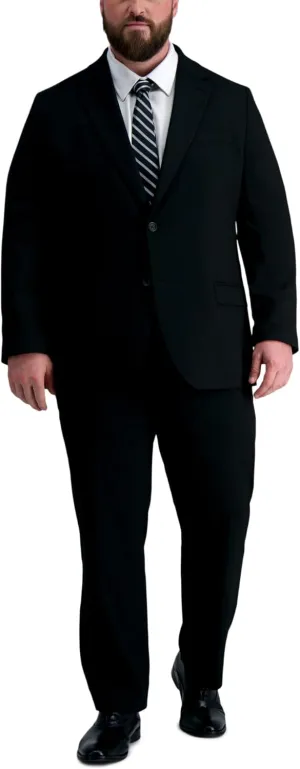 Haggar Mens JMH Premium Stretch Tailored Fit Suit Separates - Pants and Jackets (Big & Tall Sizes)