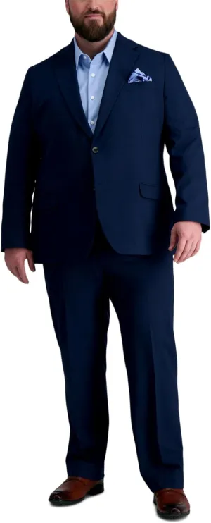 Haggar Mens JMH Premium Stretch Tailored Fit Suit Separates - Pants and Jackets (Big & Tall Sizes)