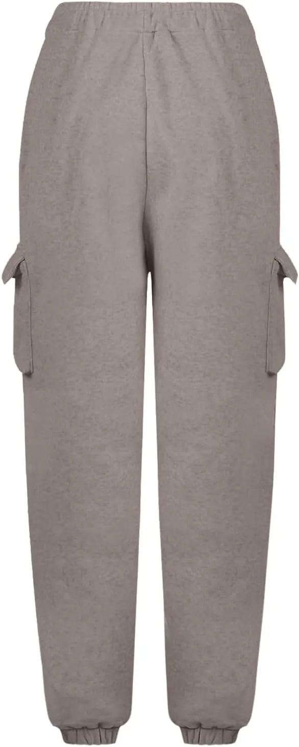 Hands Jogger for Women Comfortable Relaxed Fit Sweatpant Running Hiking Jogger High Waisted Trousers Pant Pockets