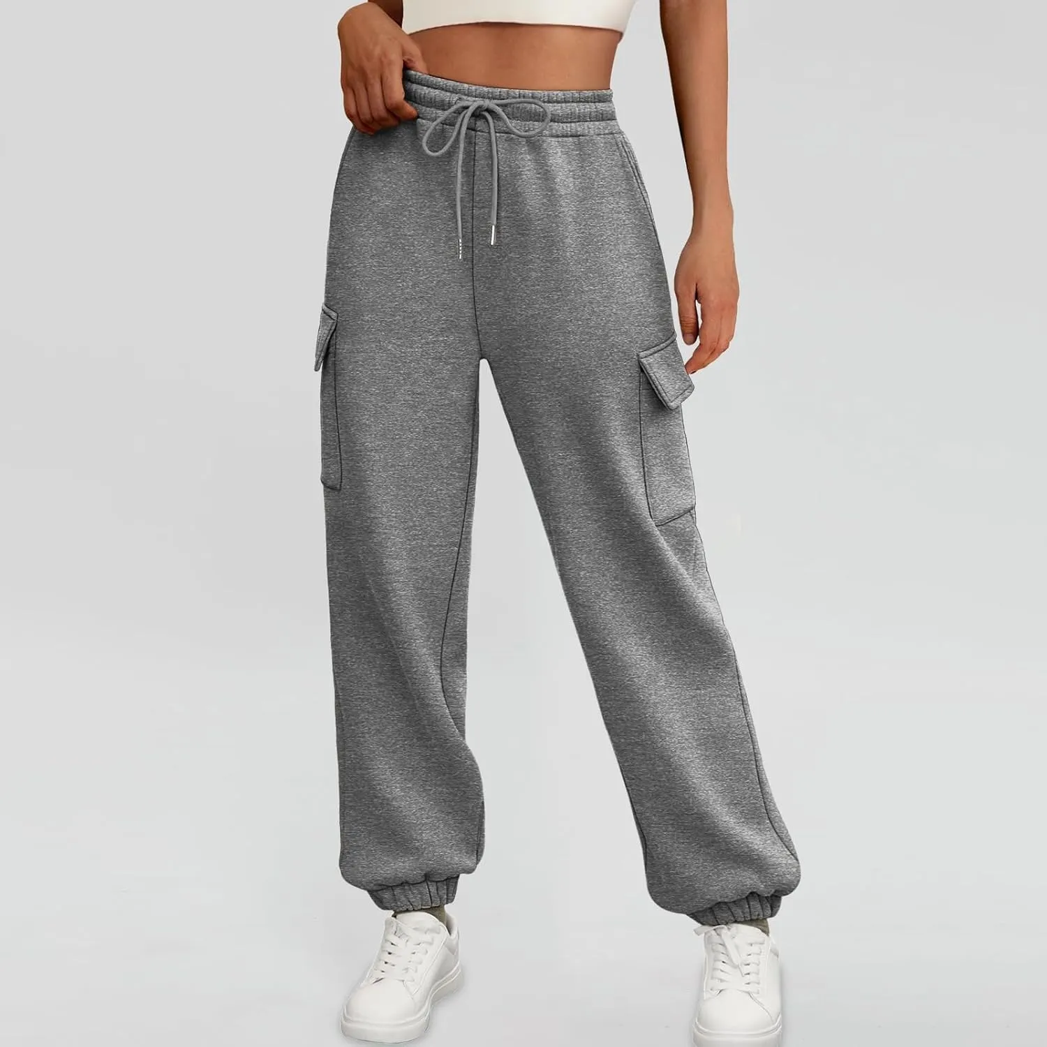 Hands Jogger for Women Comfortable Relaxed Fit Sweatpant Running Hiking Jogger High Waisted Trousers Pant Pockets