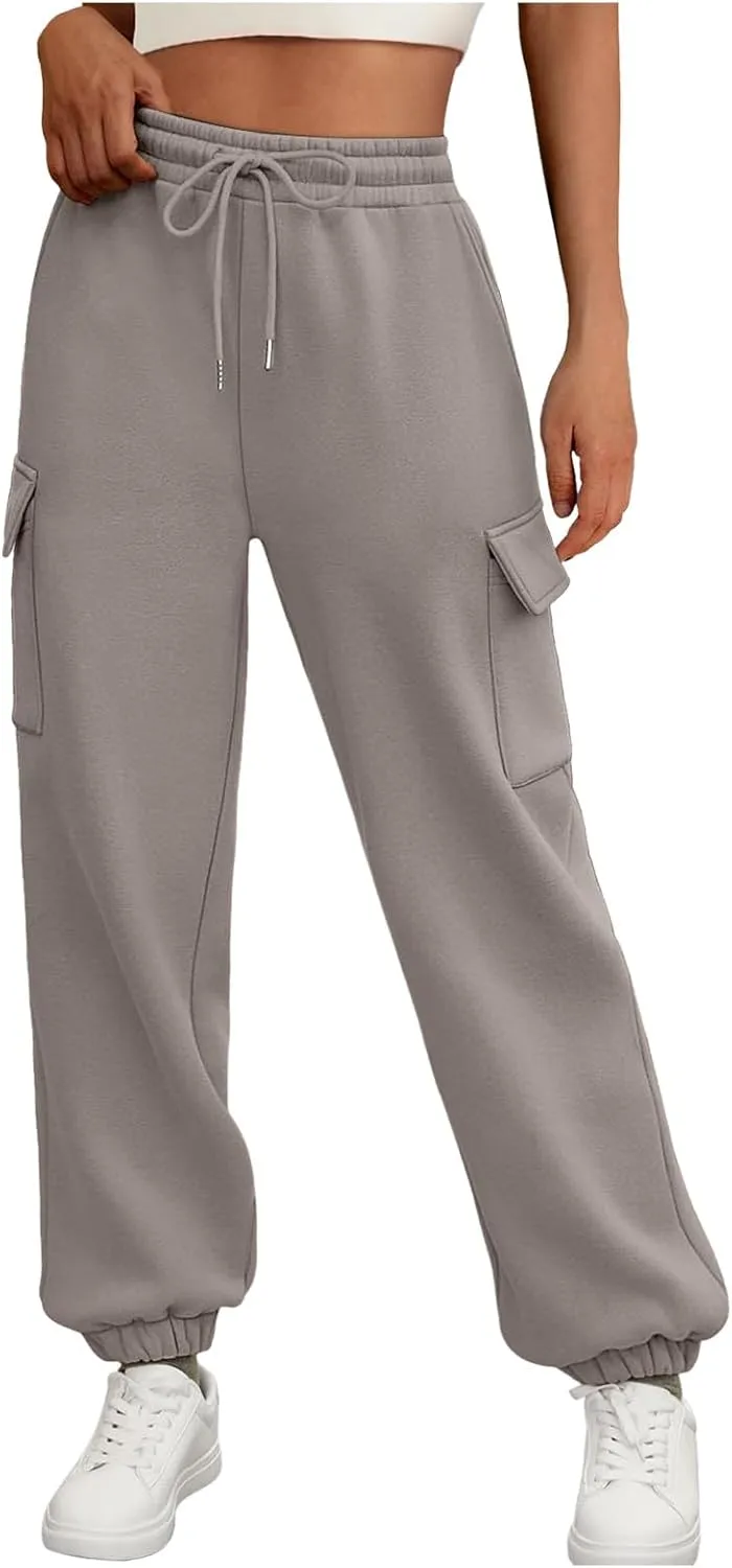 Hands Jogger for Women Comfortable Relaxed Fit Sweatpant Running Hiking Jogger High Waisted Trousers Pant Pockets