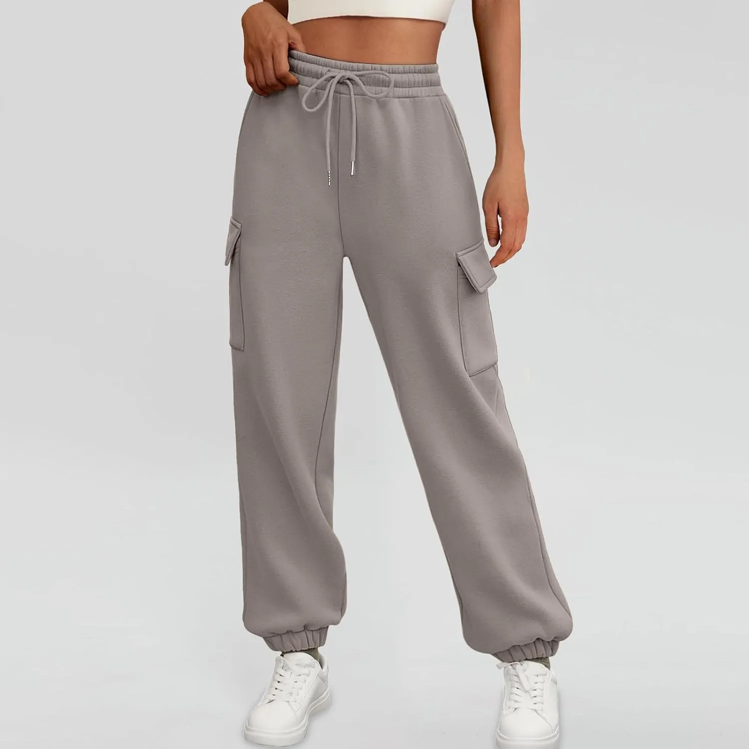 Hands Jogger for Women Comfortable Relaxed Fit Sweatpant Running Hiking Jogger High Waisted Trousers Pant Pockets