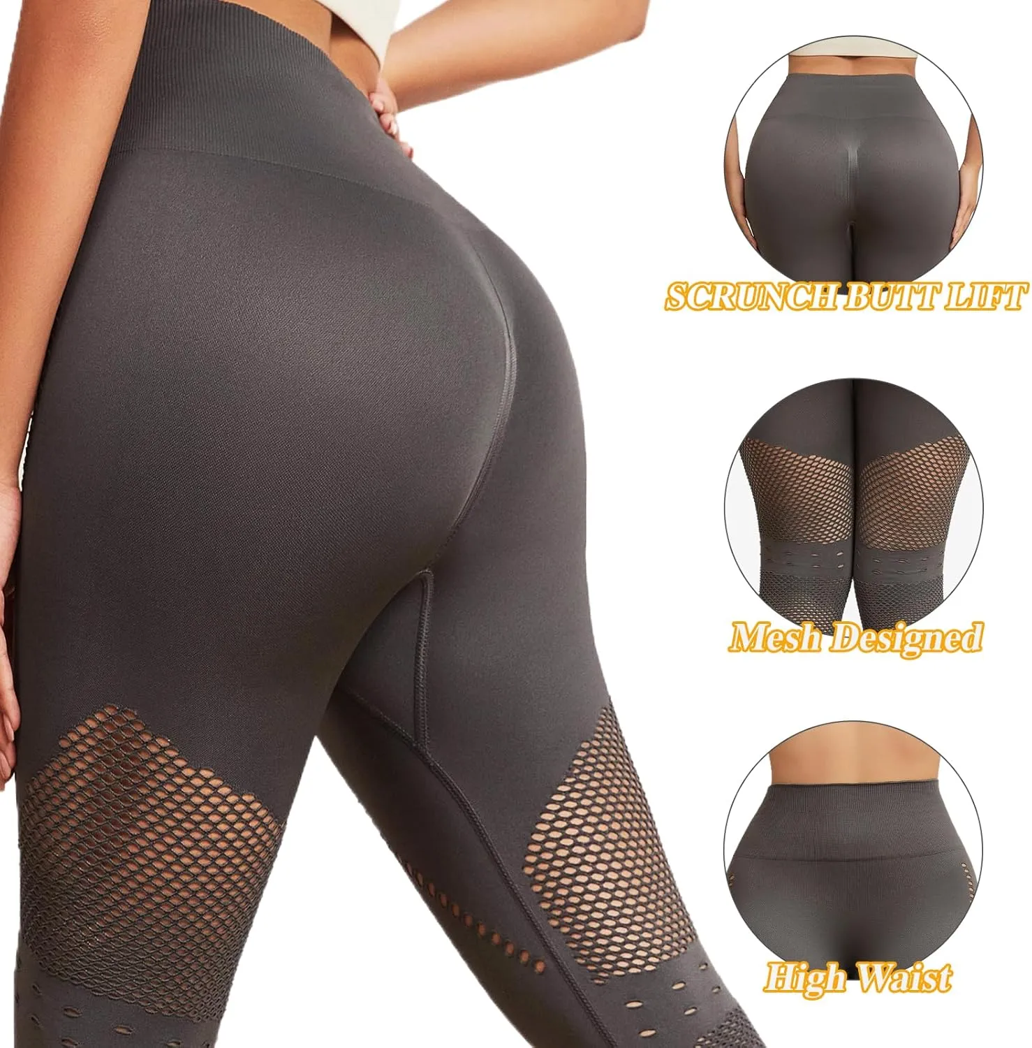 High Waisted Leggings for Women Workout Yoga Leggings Tummy Control Pants Workout Yoga Pants for Gym