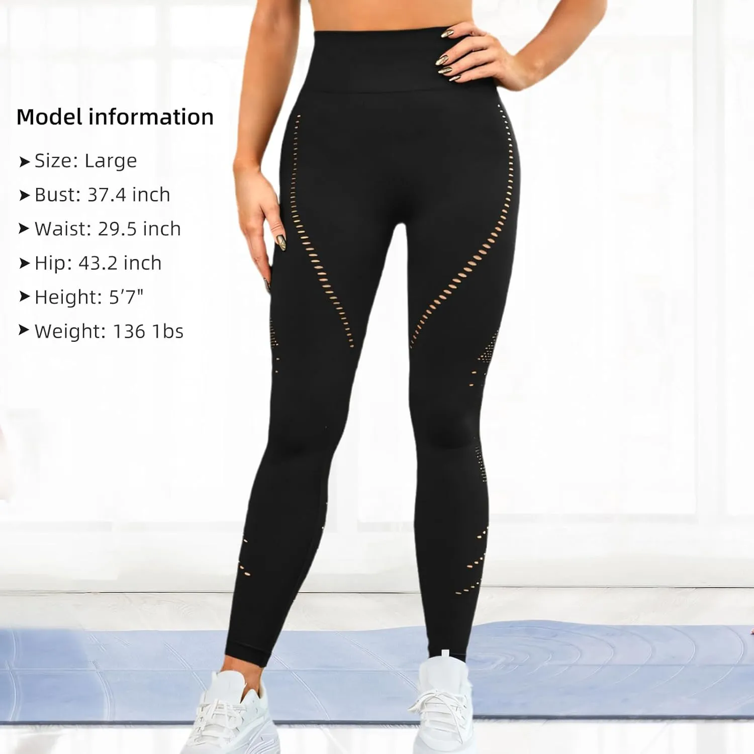 High Waisted Leggings for Women Workout Yoga Leggings Tummy Control Pants Workout Yoga Pants for Gym