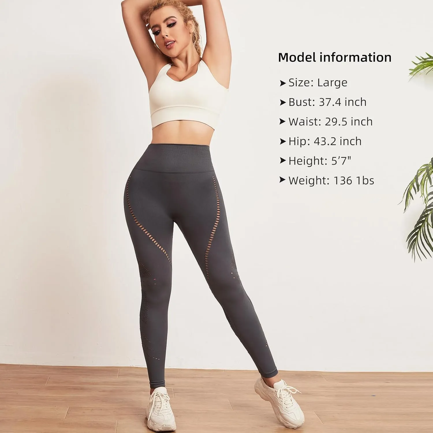 High Waisted Leggings for Women Workout Yoga Leggings Tummy Control Pants Workout Yoga Pants for Gym