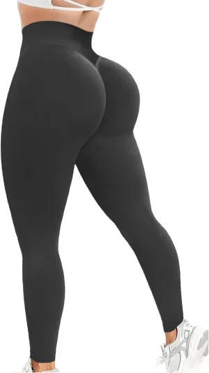 Impact Hidden Scrunch Butt Leggings for Women Mid Low Waist Gym Workout Legging Tummy Control Booty Lifting Yoga Pants