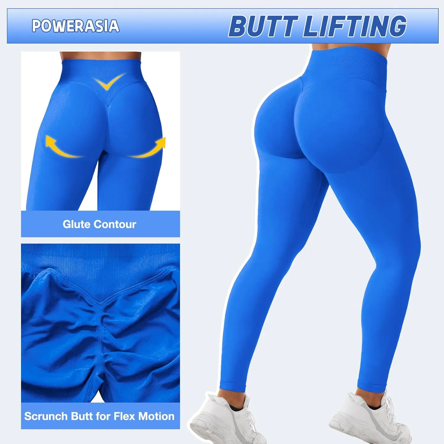 Impact Hidden Scrunch Butt Leggings for Women Mid Low Waist Gym Workout Legging Tummy Control Booty Lifting Yoga Pants