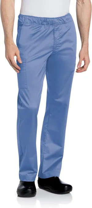 Landau Essentials Tailored Fit Stretch 5-Pocket Cargo Scrub Pants for Men 2012 Royal