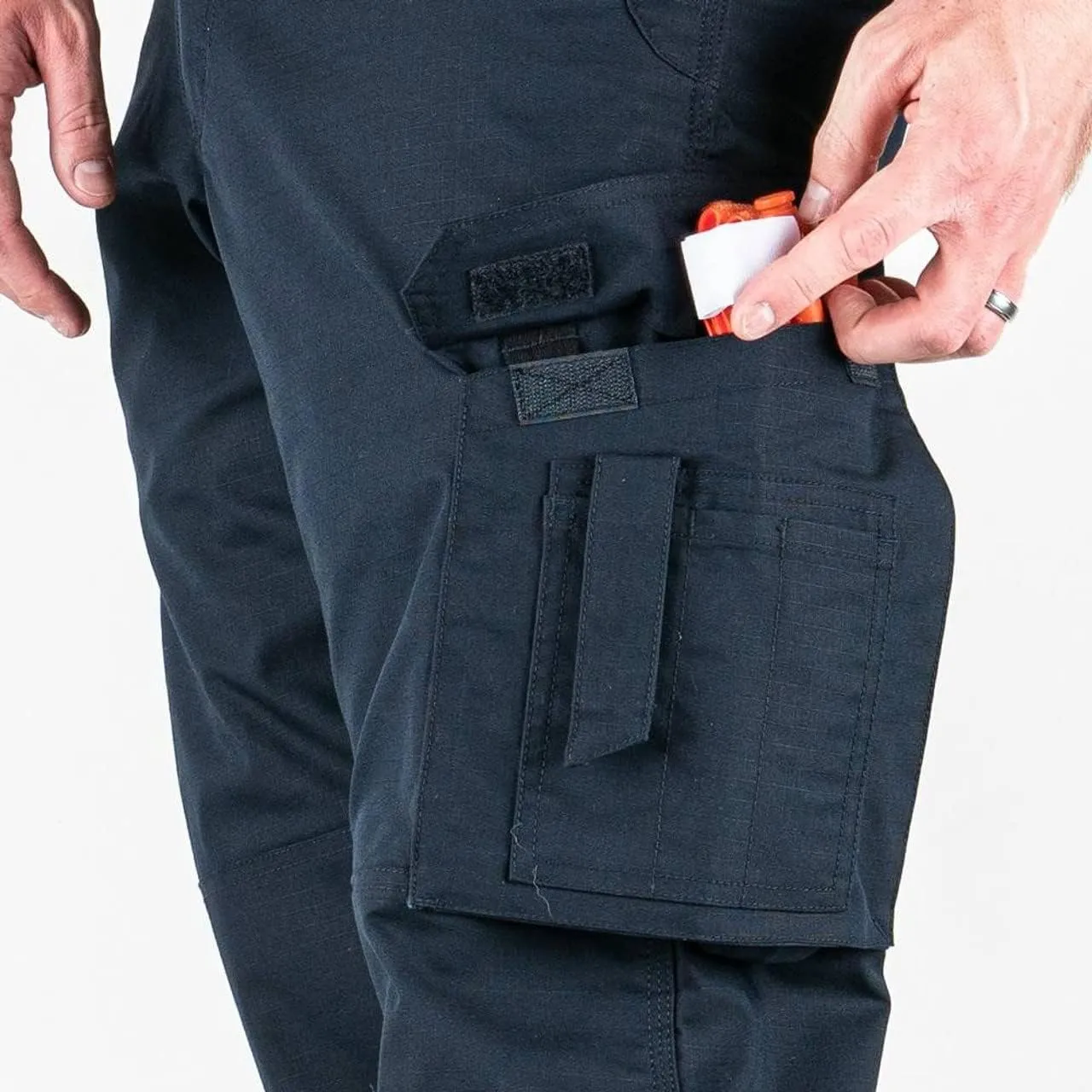 LAPG Men's Stretch EMS Pants, Tactical EMT Uniform Cargo Pants, Multi-Pockets, Work Utility Pants for Men