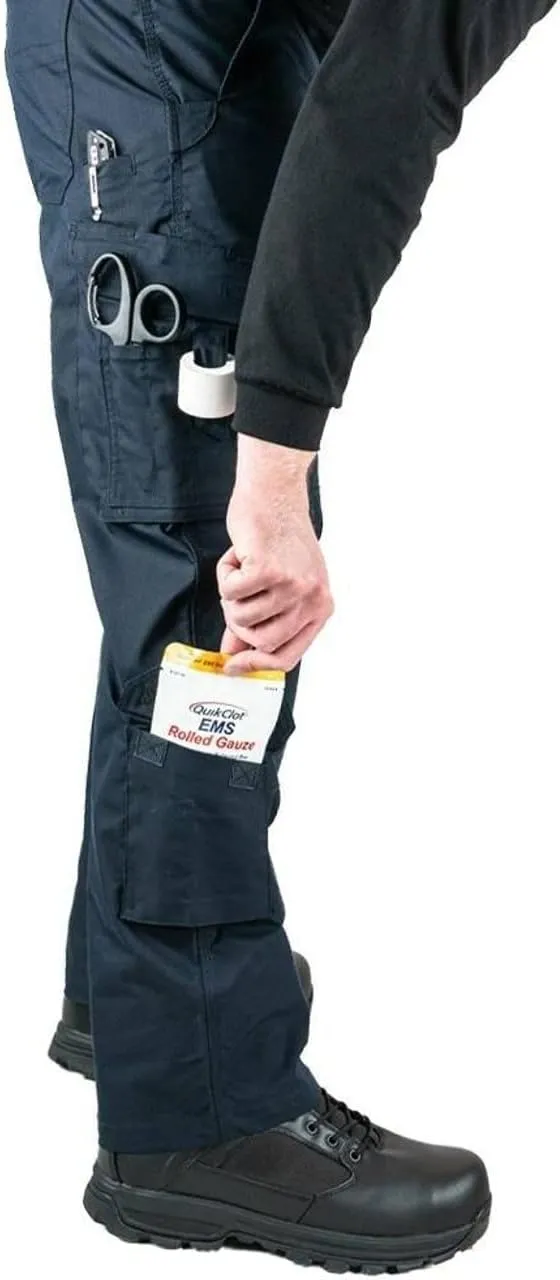 LAPG Men's Stretch EMS Pants, Tactical EMT Uniform Cargo Pants, Multi-Pockets, Work Utility Pants for Men