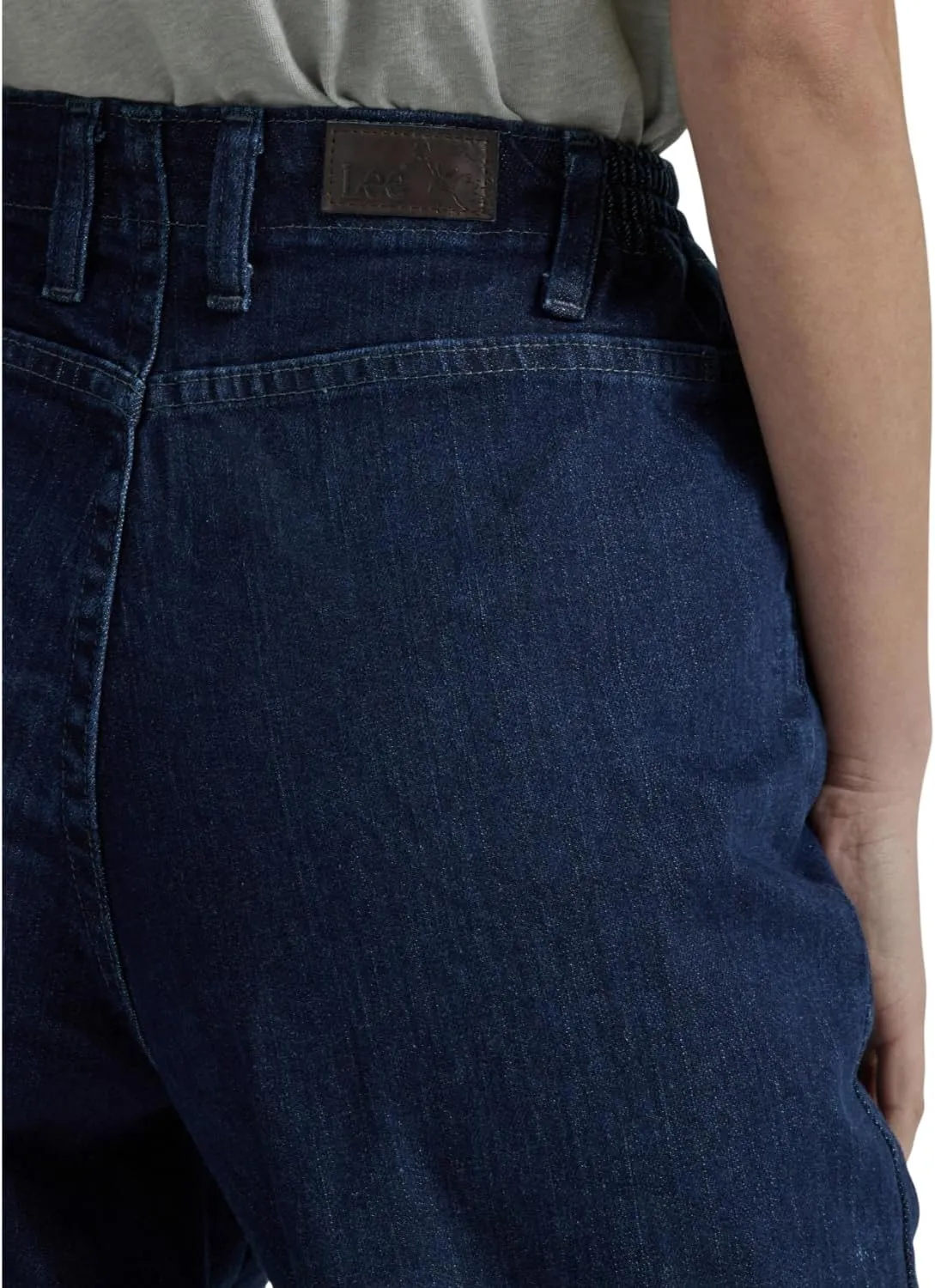 Lee Women's Relaxed Fit Side Elastic Tapered Leg Jean
