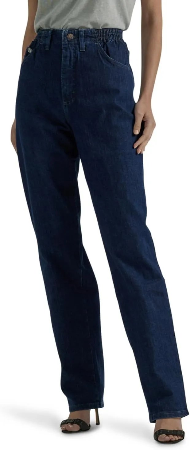 Lee Women's Relaxed Fit Side Elastic Tapered Leg Jean