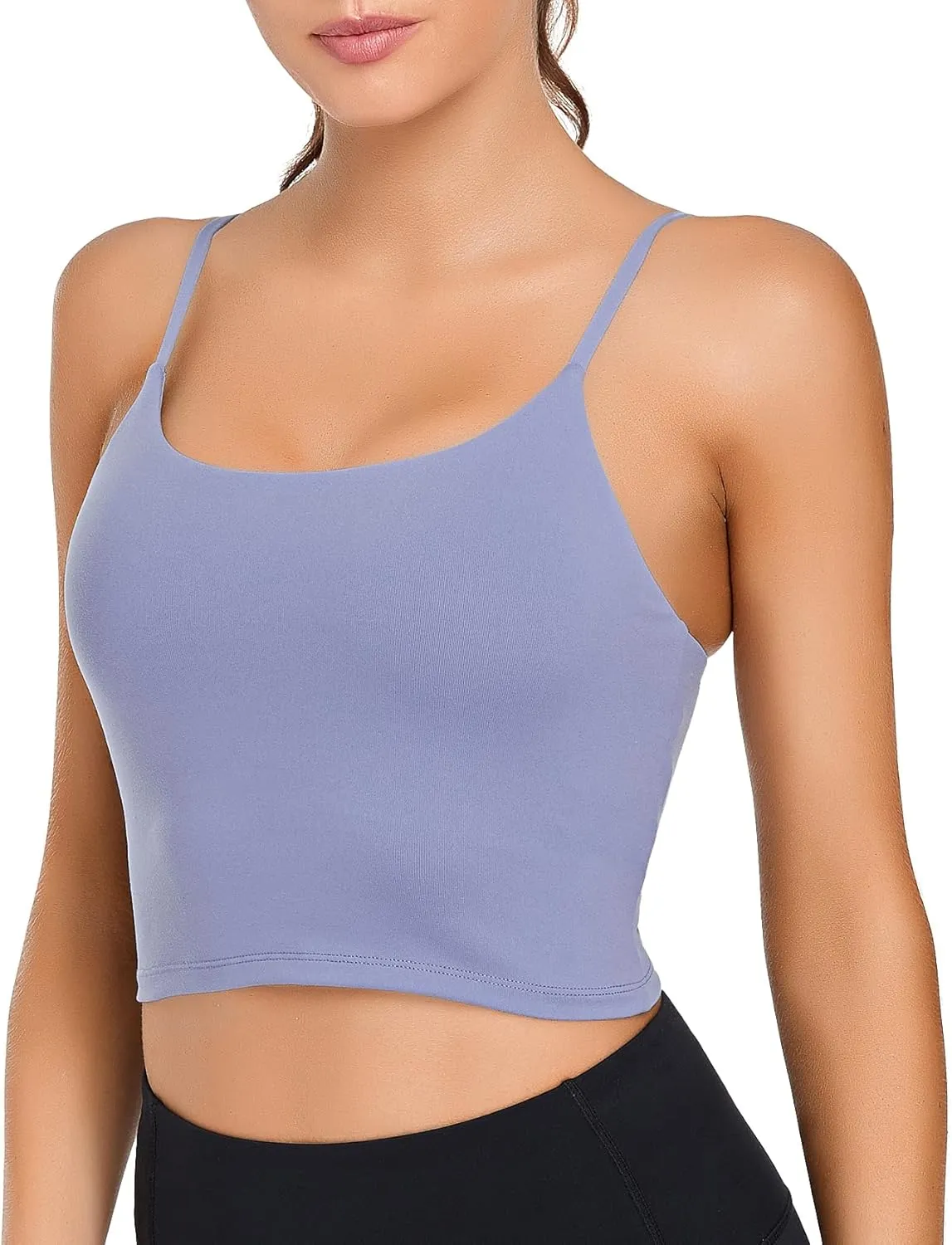 Lemedy Women Padded Sports Bra Fitness Workout Running Shirts Yoga Tank Top
