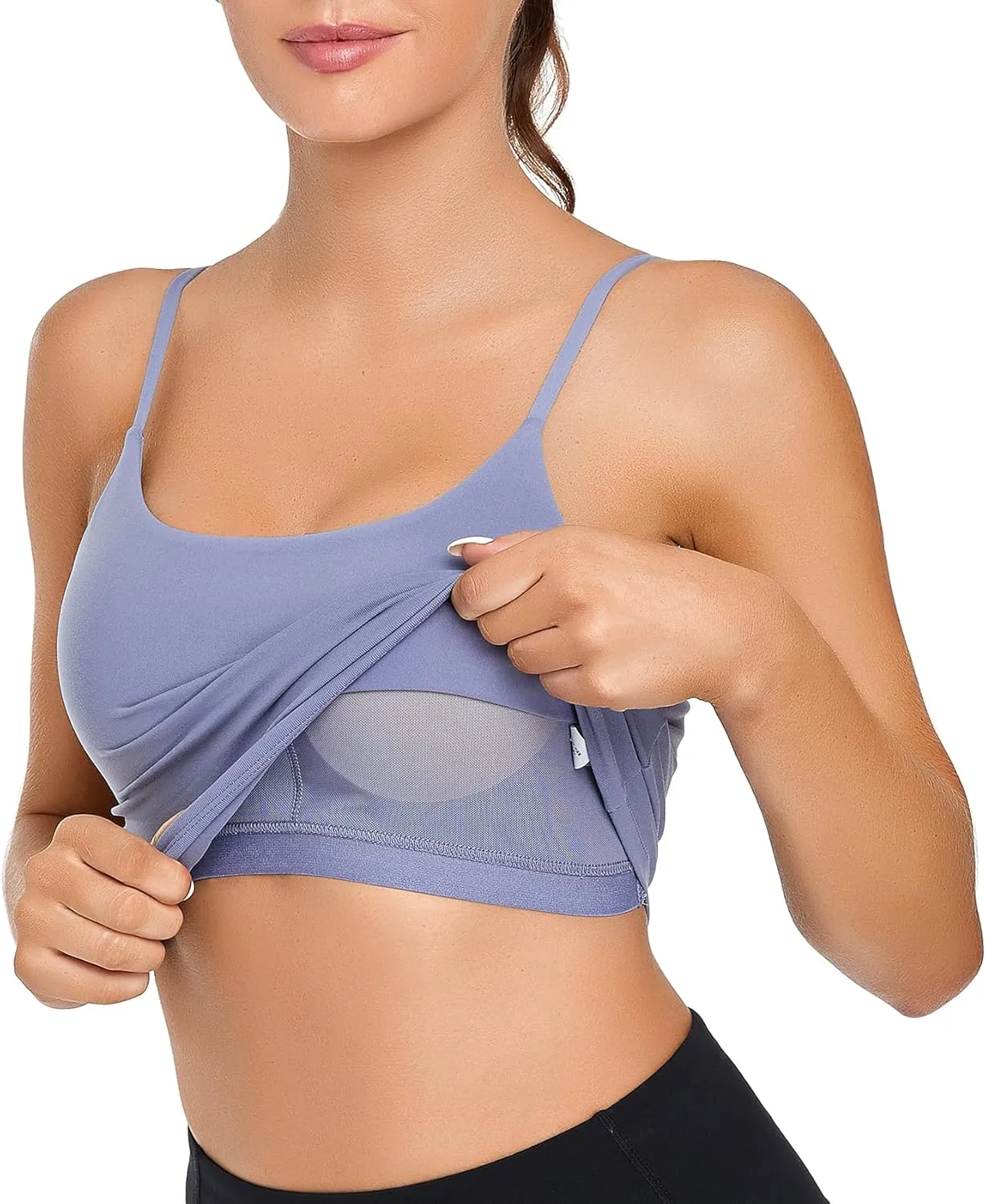 Lemedy Women Padded Sports Bra Fitness Workout Running Shirts Yoga Tank Top