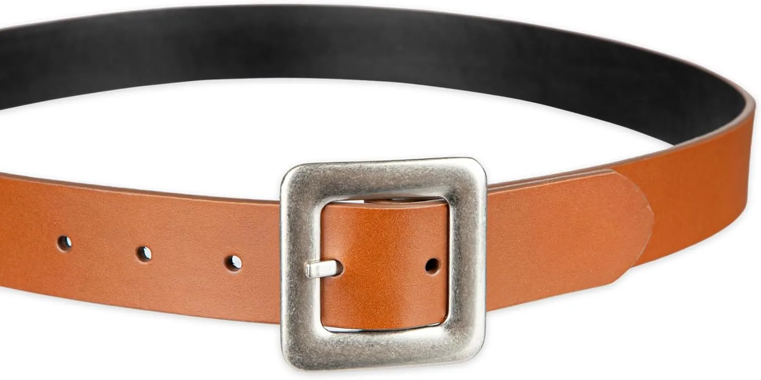 Levi's Women's Two-in-one Reversible Square Statement Buckle Casual Belt