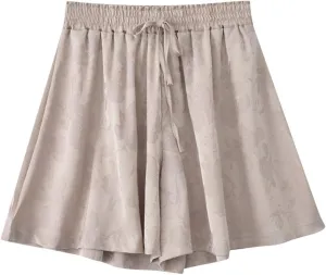 Linen Shorts for Women Elastic High Waisted Summer Running Shorts Lounge Lightweight Beach Vacation Pants