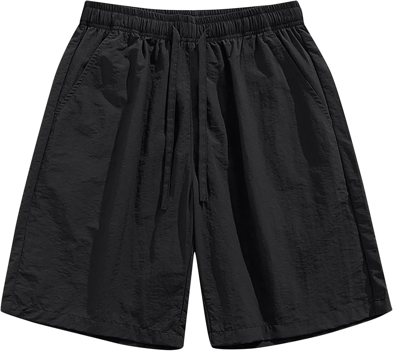 Men's Loose Plus Size Board Shorts Summer Casual Drawstring Elastic Waist Wide Leg Short Pants Swim Trunks