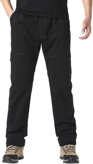 Mens Sweatpants with Pockets Big and Tall Cargo Pocket Fleece Jogger Pants Men's Heavyweight Fleece Cargo Pants Cargo