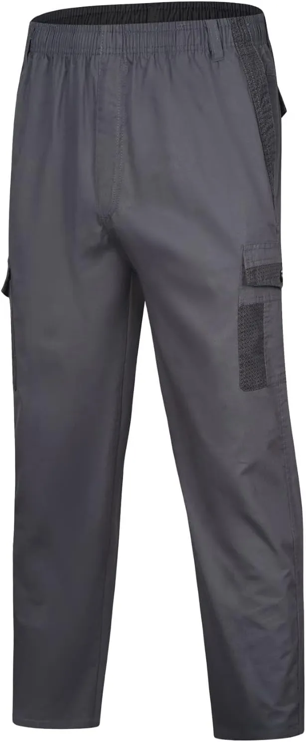 Mens Sweatpants with Pockets Big and Tall Pants Casual Color Solid Men's Trousers Leggings Multi-Pocket Pants Tooling