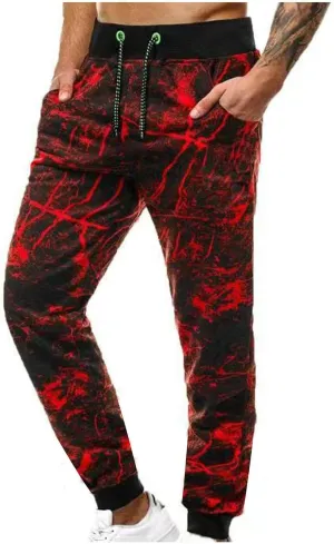 Men's Tie-Dye Sweatpants Drawstring Elastic Waist Casual Tapered Trousers Fashion Streetwear Joggers with Pockets