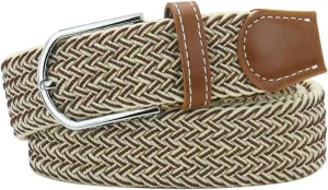 Mixed Color Woven Stretch Braided Belts for Men and Women Fashion Elastic Belts